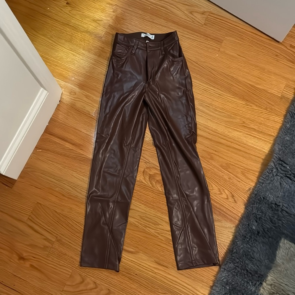 Abercrombie and Fitch curve love leather pants